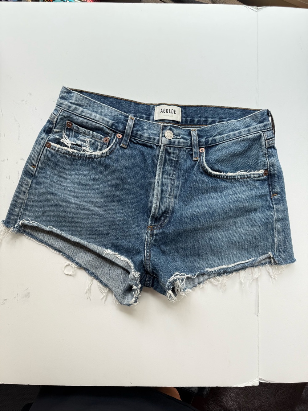 Agolde Parker Denim Cutoff Shorts